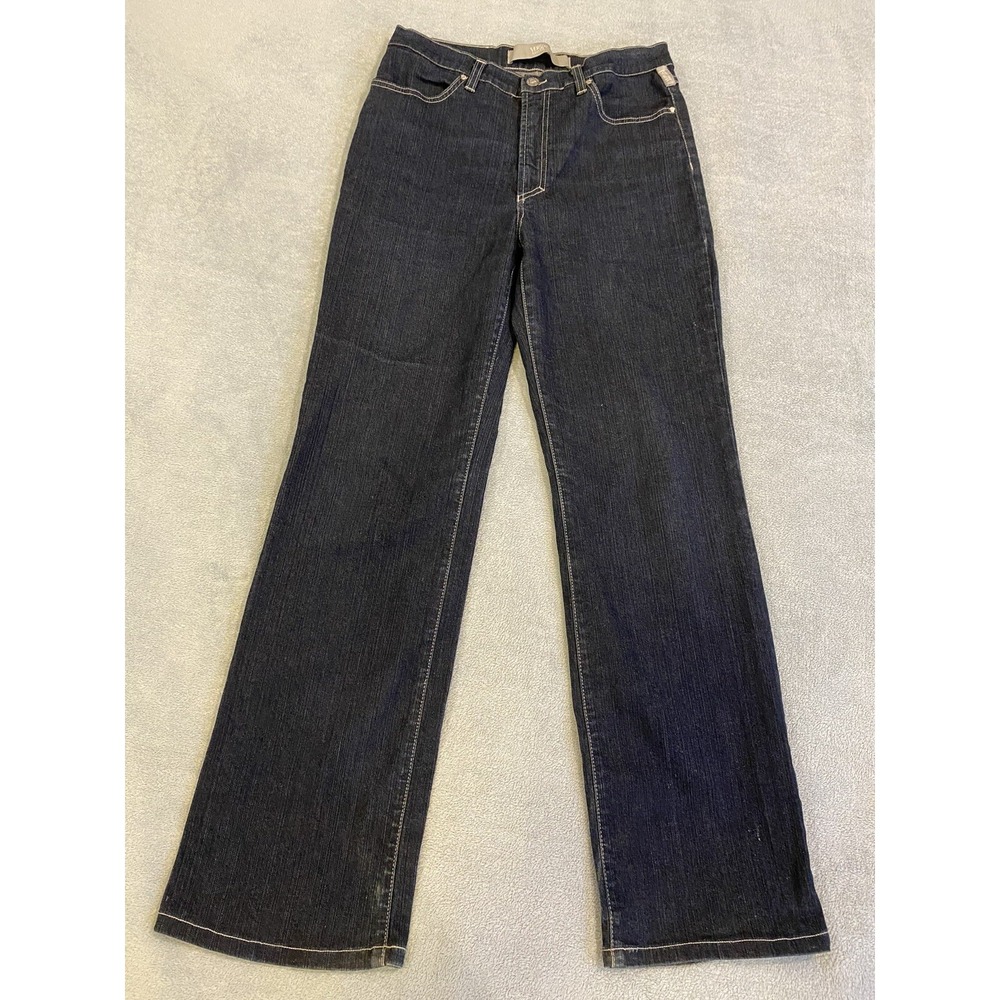 Womens Versace Jeans Couture Dark Denim Blue Distressed Made In Italy 29x30.5